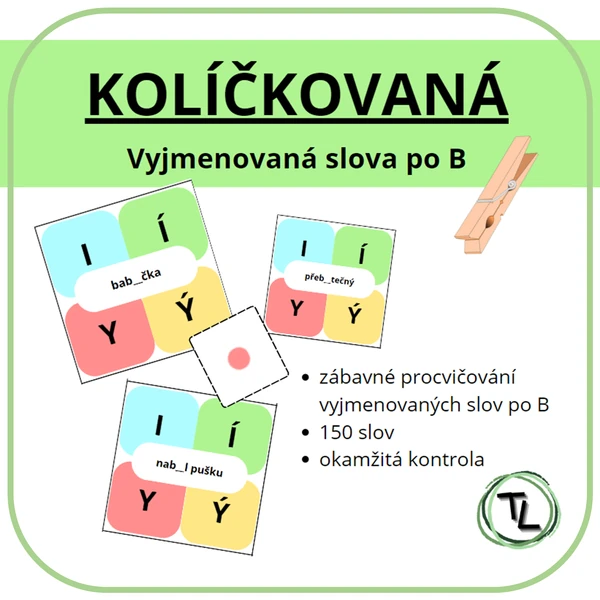 Kolíčkovaná - Vyjmenovaná slova po B