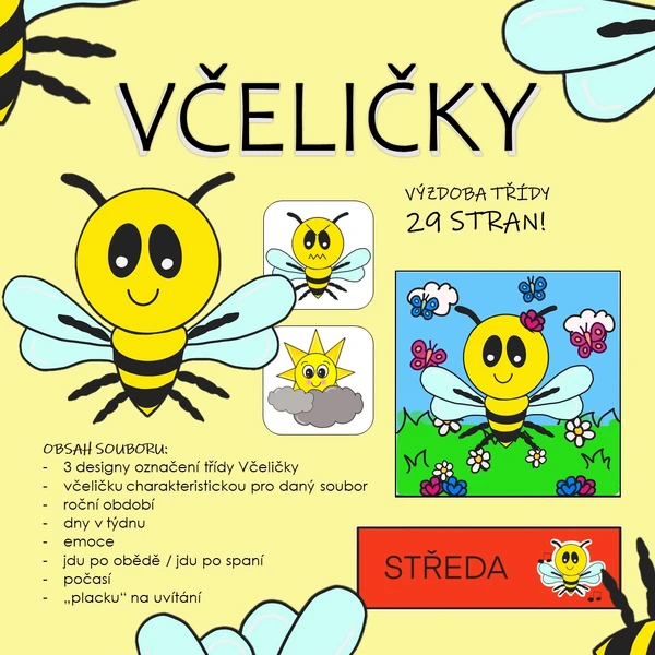 Včeličky - výzdoba třídy 