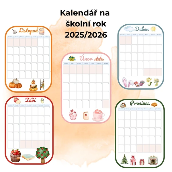 Měsíční plánovač 2025/2026 🗓️