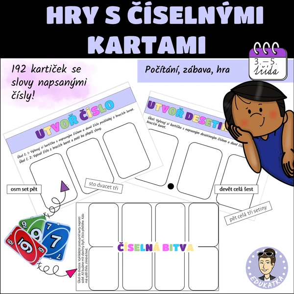 Matematické hry s číselnými kartami