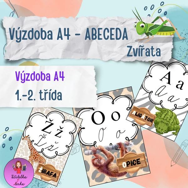 Výzdoba ABECEDA - zvířata