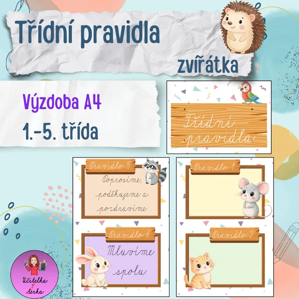 Třídní pravidla - zvířátka