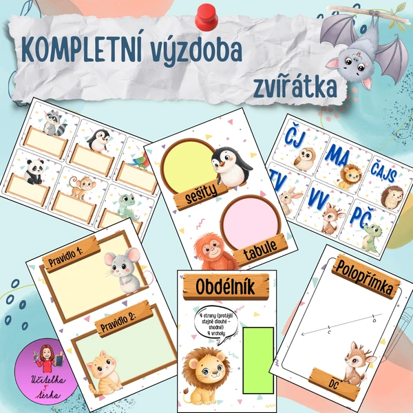 Výzdoba zvířátka - KOMPLET