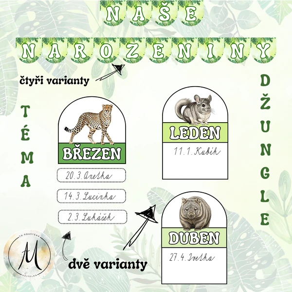 Narozeninovník - téma džungle