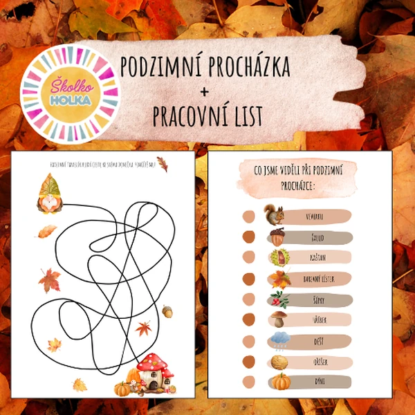 Podzimní procházka a pracovní list