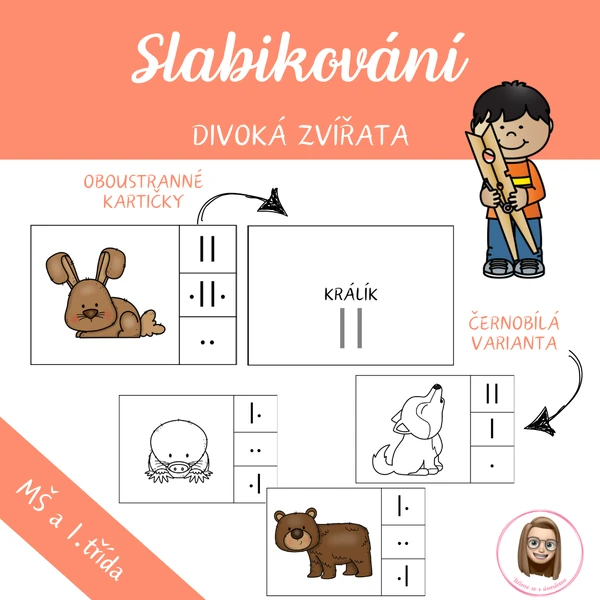 Slabikování - divoká zvířata