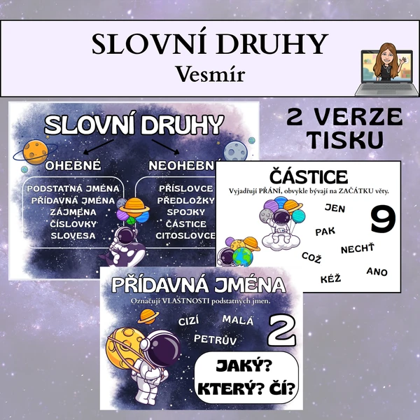 slovní druhy - vesmír