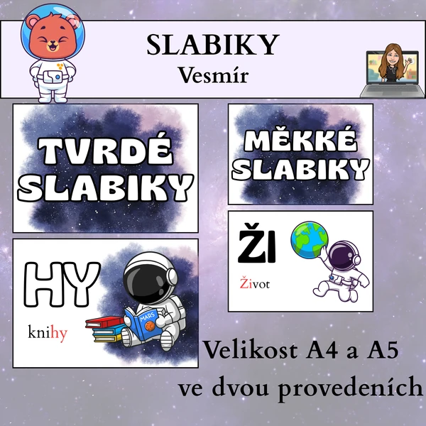 měkké, tvrdé slabiky - vesmír