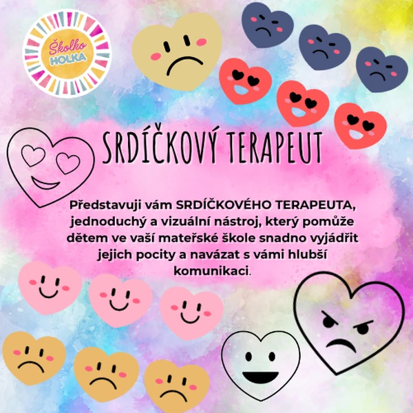 Srdíčkový terapeut - kartičky emocí