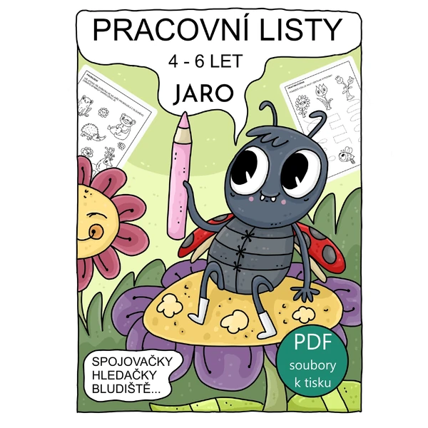 pracovní listy JARO 11 ks PDF BARVA