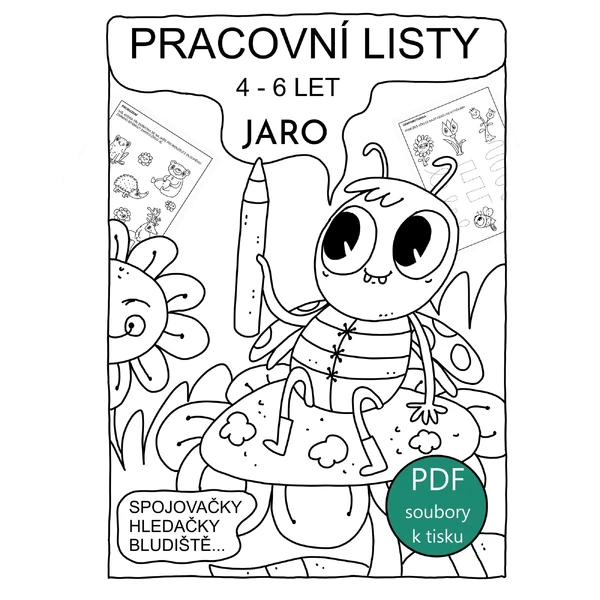 pracovní listy JARO 11ks PDF ČB