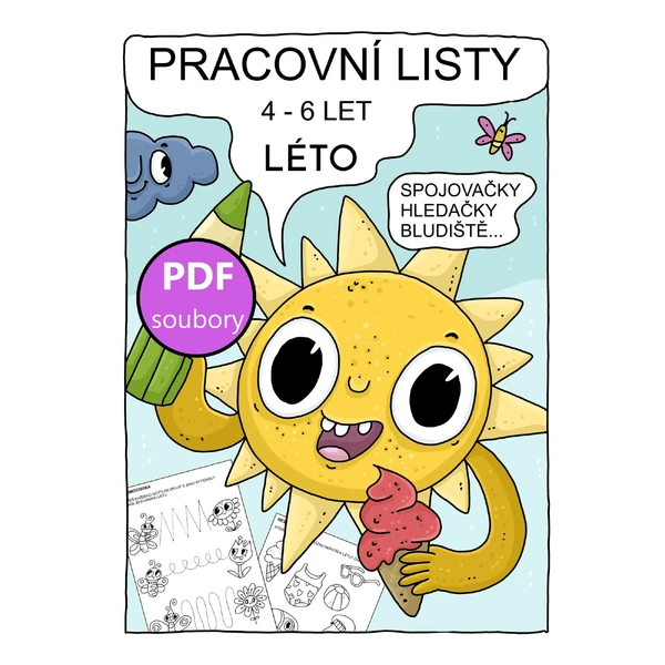 pracovní listy LÉTO 11 ks PDF BARVA