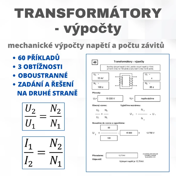 Transformátory - výpočty