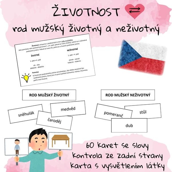 Životnost - rod mužský životný a neživotný