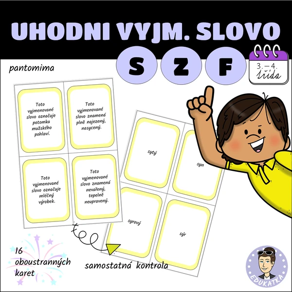 Uhodni vyjmenované slovo po S, Z, F