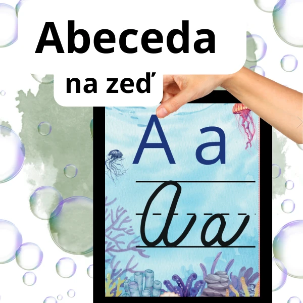 Abeceda na zeď s tematikou Podmořský svět