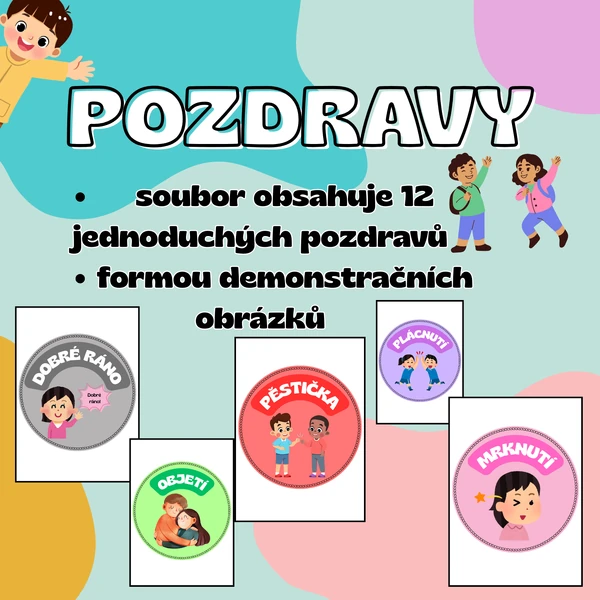 POZDRAVY - demonstrační kartičky