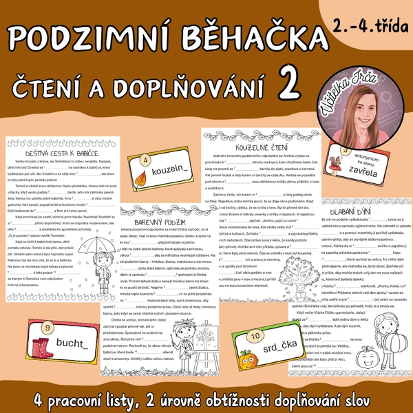 Podzimní běhačka - čtení a doplňování