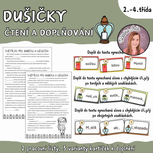 Dušičky - čtení a doplňování