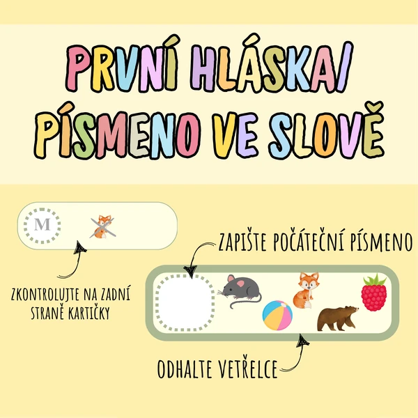 PRVNÍ HLÁSKA/ PÍSMENO (S, L, M, P, A, E, I, O, U)