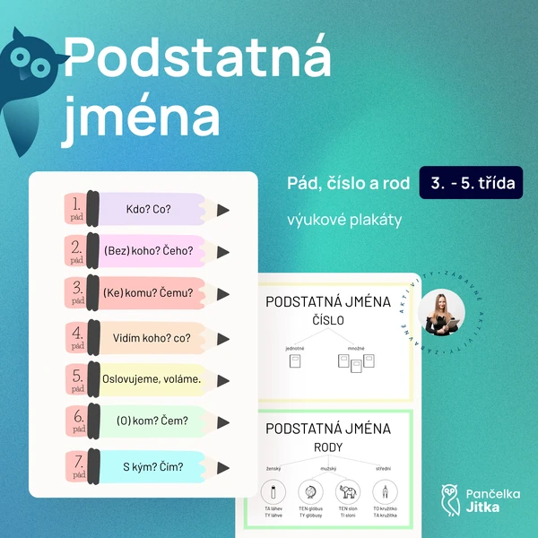 Podstatná jména - pády, čísla a rody