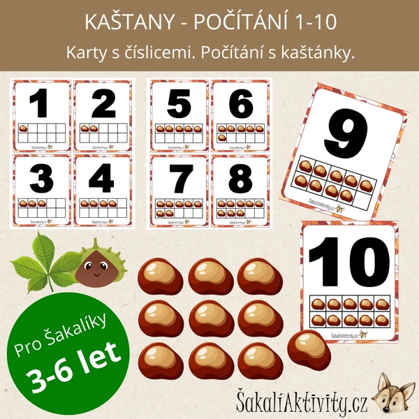  KAŠTANY - počítání 