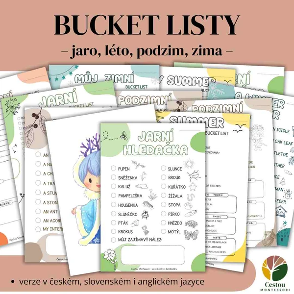 Bucket listy – jaro, léto, podzim, zima