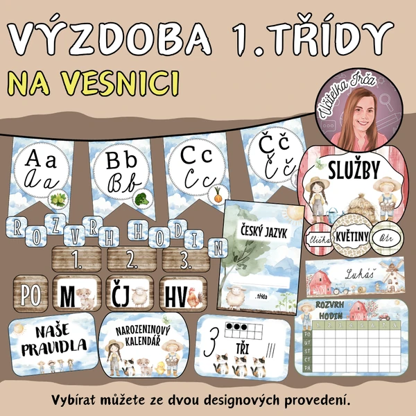 Výzdoba 1. třídy - život na vesnici