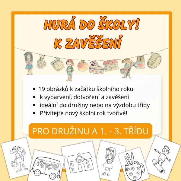 Hurá do školy - k zavěšení