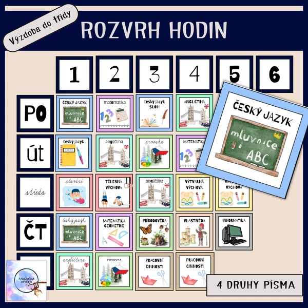 Rozvrh hodin - neutrální