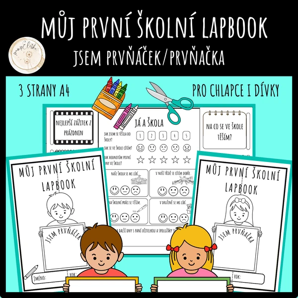 Můj první školní lapbook - ,,Jsem prvňáček/prvňačka"