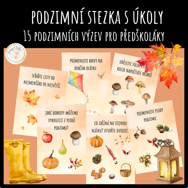 Podzimní stezka s úkoly – 15 podzimních výzev pro předškoláky