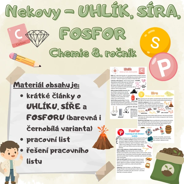 Nekovy - UHLÍK, SÍRA, FOSFOR