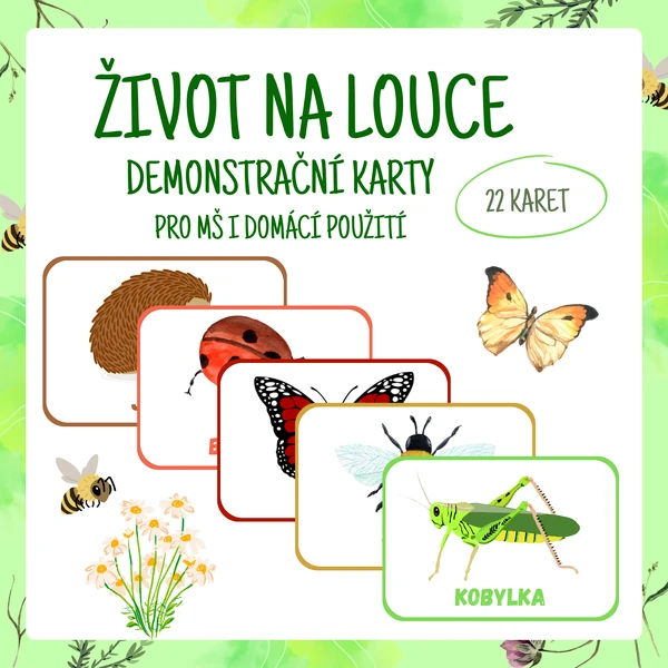 Život na louce – demonstrační karty
