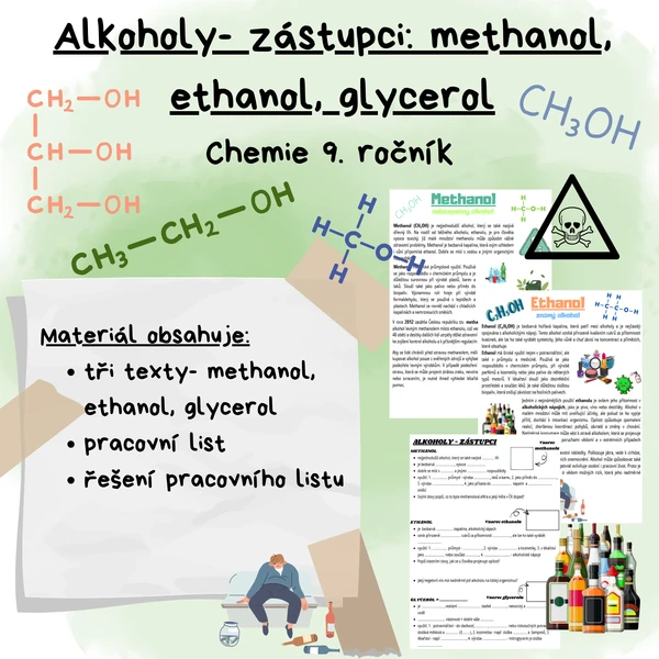 Alkoholy - zástupci