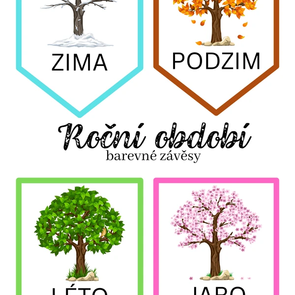 Roční období - barevné závěsy