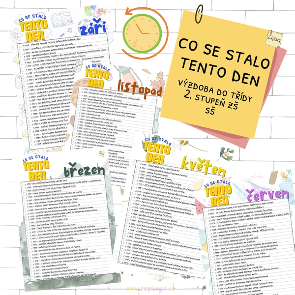 Co se stalo tento den - výzdoba třídy