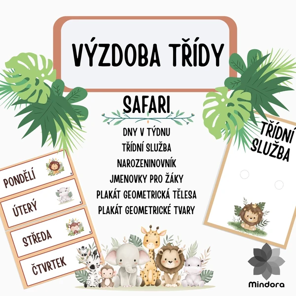 Výzdoba třídy ve stylu SAFARI