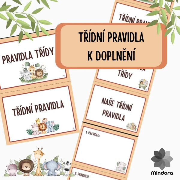PRAVIDLA TŘÍDY - styl SAFARI