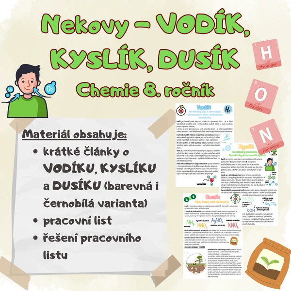 Nekovy - VODÍK, KYSLÍK, DUSÍK