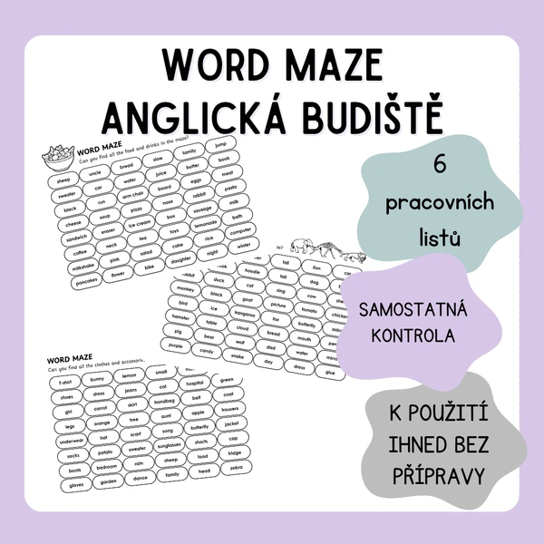 Word Maze - anglická bludiště