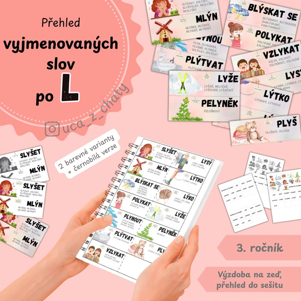 Přehled vyjmenovaných slov po L