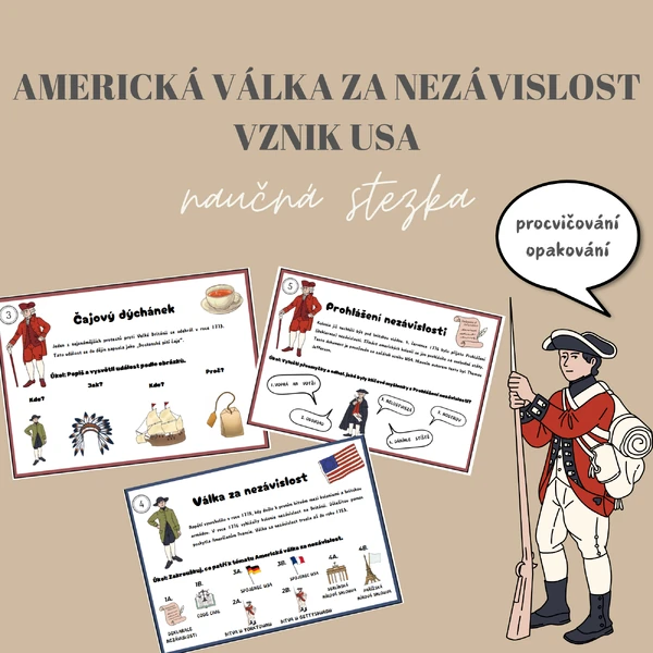 AMERICKÁ VÁLKA ZA NEZÁVISLOST, VZNIK USA: naučná stezka