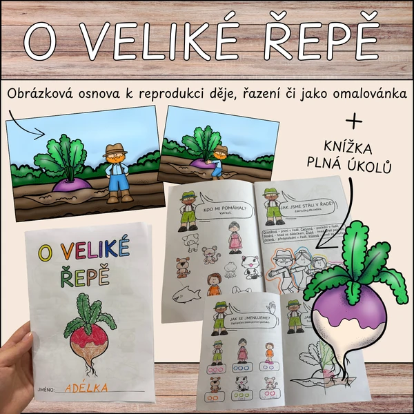 O veliké řepě - obrázková osnova + úkolová knížka