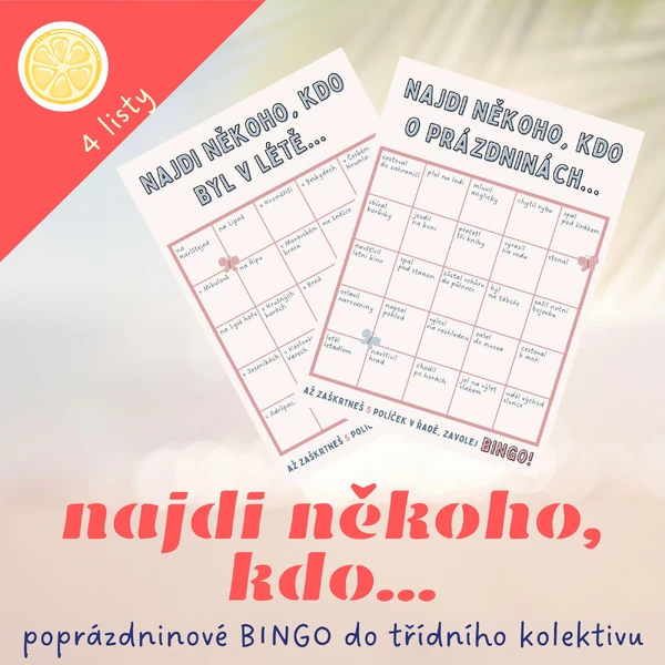 NAJDI NĚKOHO, KDO... POPRÁZDNINOVÉ BINGO