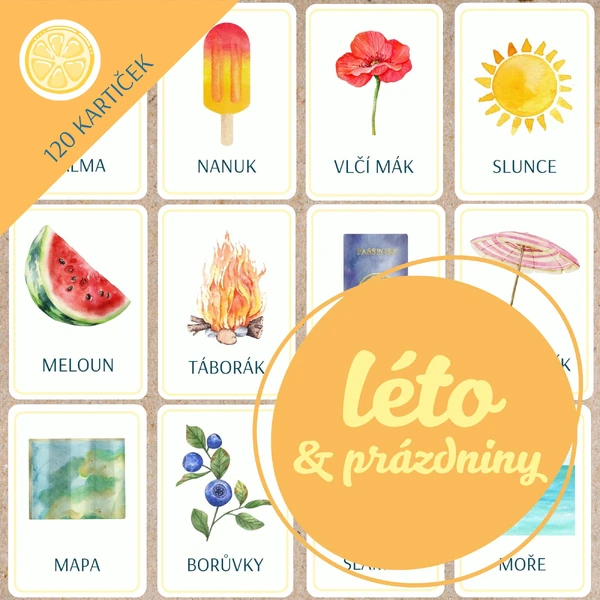 LÉTO A PRÁZDNINY | obrázkové demonstrační kartičky