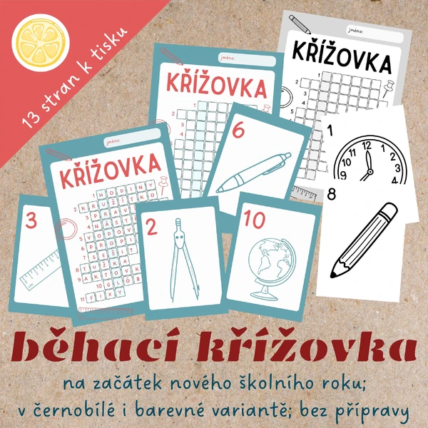 BĚHACÍ KŘÍŽOVKA na začátek školního roku