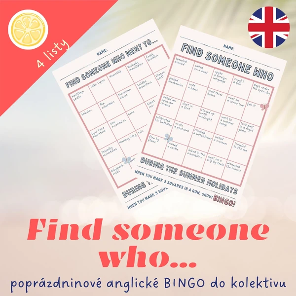 FIND SOMEONE WHO | English post-holiday bingo