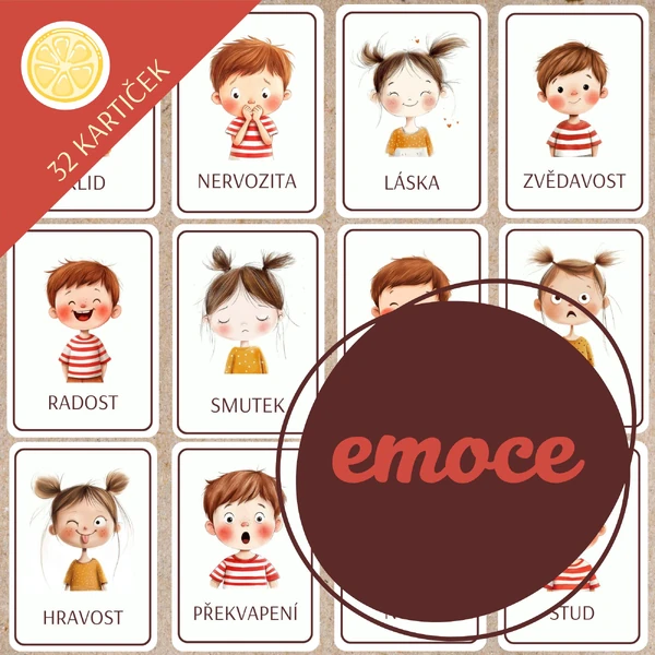 Emoce - obrázkové demonstrační karty