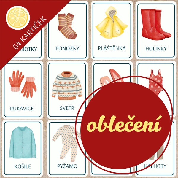 OBLEČENÍ obrázkové demonstrační karty